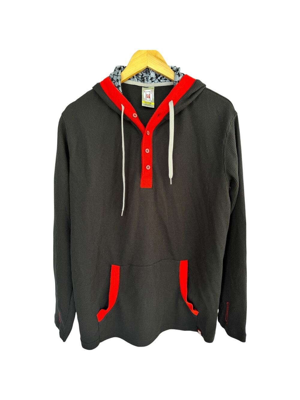 Burton DryRide Hoodie Mens Medium Black Red Snowboard Ski Pullover